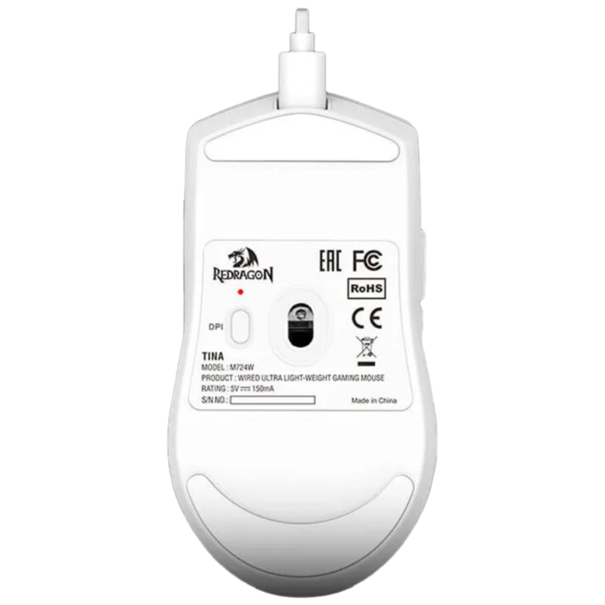 Mouse Redragon K1ng 1k Rgb 12400 Dpi Blanco